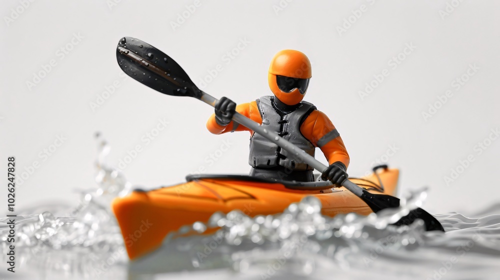 Kayaker Navigating Rapids: A Story of Courage and Adventure Kayaker Navigating Rapids: A Story of Courage and Adventure