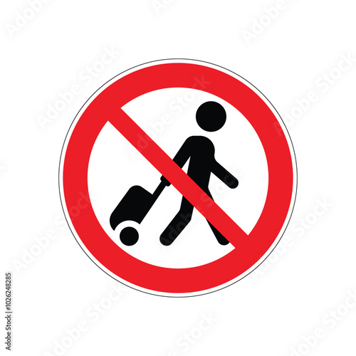 do not travel icon in red circle