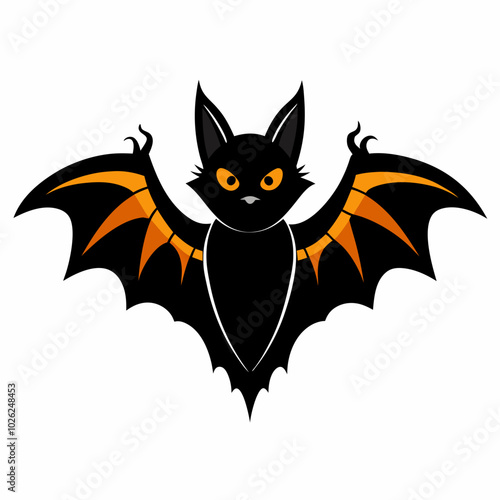 Halloween bat and bats black animal vector 