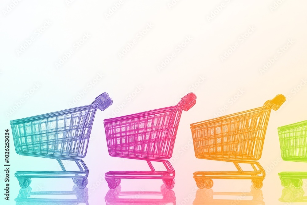 Translucent Shop on Rainbow Background Translucent Shop on Rainbow Background