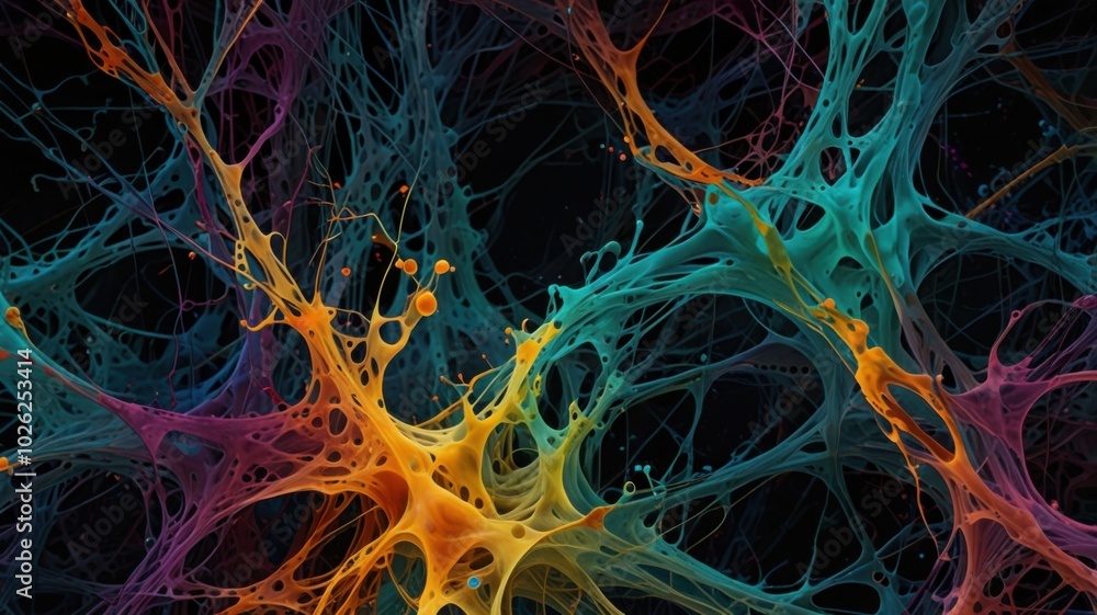colorful paint spering on black background colorful paint spering on black background