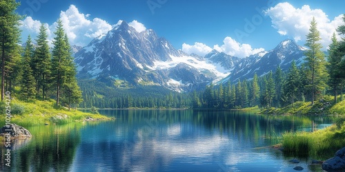 lake in the mountains