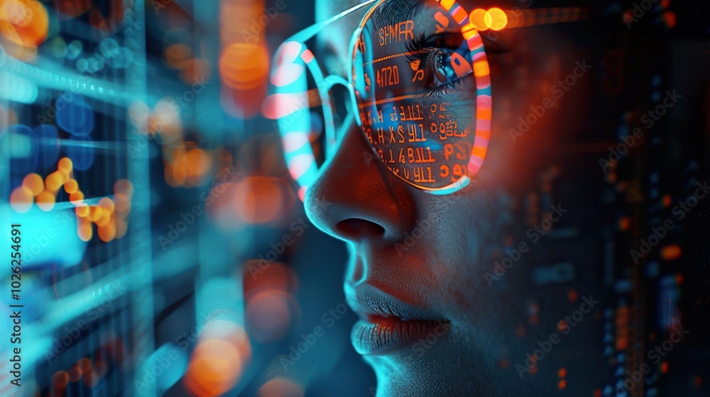 Business Success: Data Visualization with Profile Portrait Business Success: Data Visualization with Profile Portrait