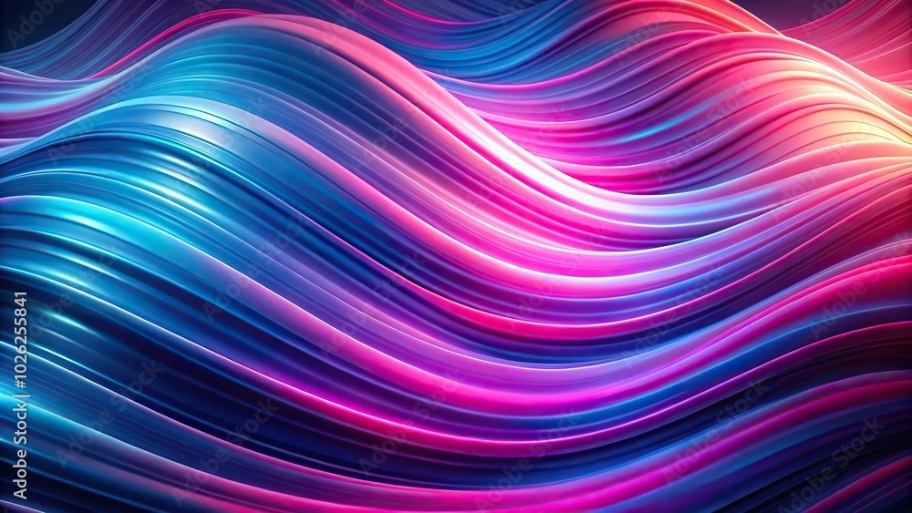 Colorful abstract waves of pink and blue light flow at a tilted angle Colorful abstract waves of pink and blue light flow at a tilted angle