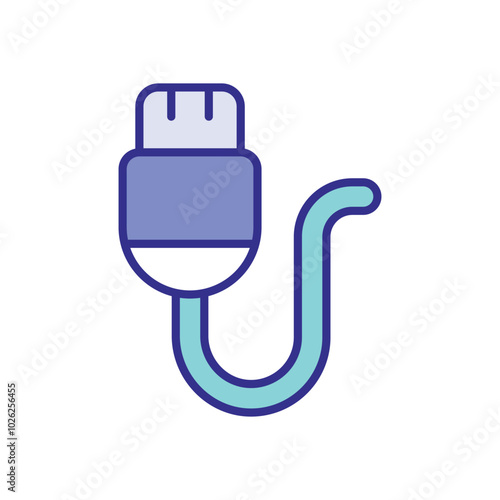 Usb Cable icons vector stock illustration.