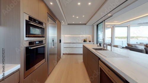 Wallpaper Mural Modern kitchen interior with sleek appliances and bright lighting. Torontodigital.ca