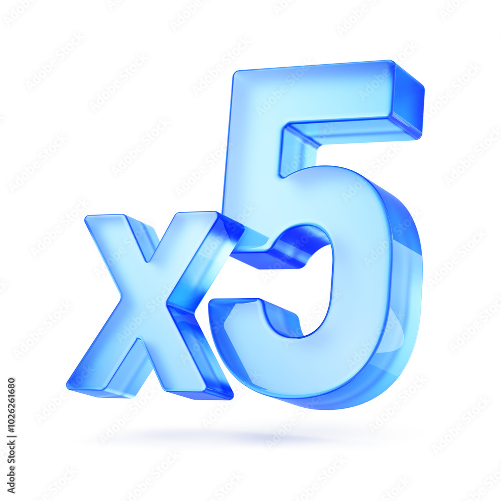 x5 symbol icon. 3d illustration x5 symbol icon. 3d illustration