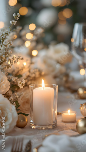 christmas candles and decorations