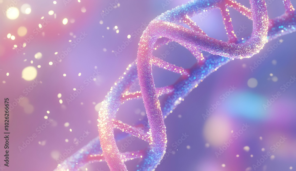 Vibrant Close-Up of DNA Double Helix Structure Vibrant Close-Up of DNA Double Helix Structure