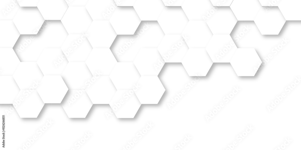 Abstract white background with hexagon and hexagonal background. Luxury white pattern with hexagons. abstract 3d hexagonal background with shadow. 3D futuristic abstract honeycomb mosaic background. Abstract white background with hexagon and hexagonal background. Luxury white pattern with hexagons. abstract 3d hexagonal background with shadow. 3D futuristic abstract honeycomb mosaic background.