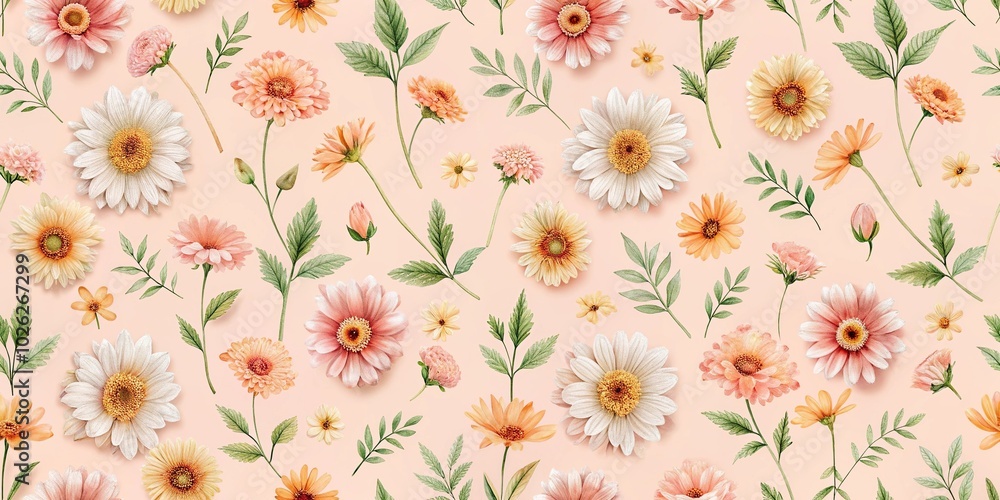 Minimalistic floral pattern with a macro focus Minimalistic floral pattern with a macro focus