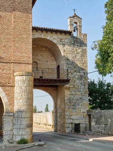 San Sebastián gate. The gate of San Sebastian has two arches and a chapel. Medina de Rioseco, Tierra de Campos, province of Valladolid, Castilla y León, Spain, Europe photo