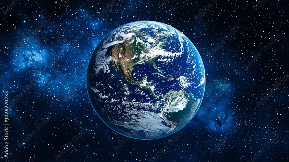 Naklejka premium Earth from the perspective of the universe