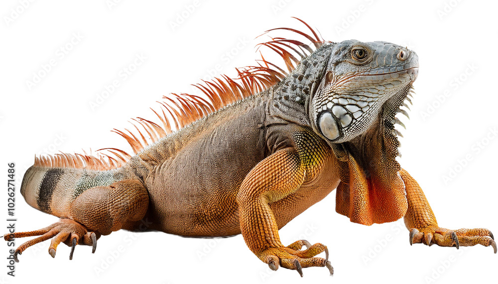 Naklejka premium Iguanodon on transparent background