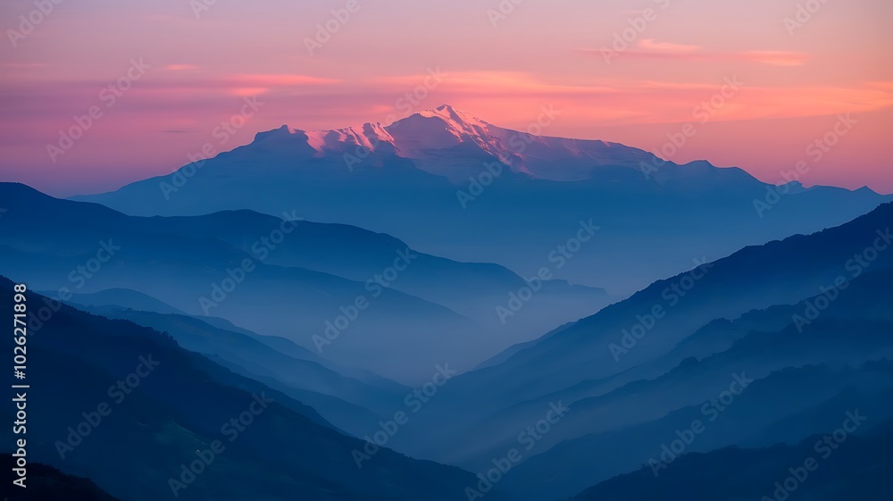 Obraz premium sunrise over mountains