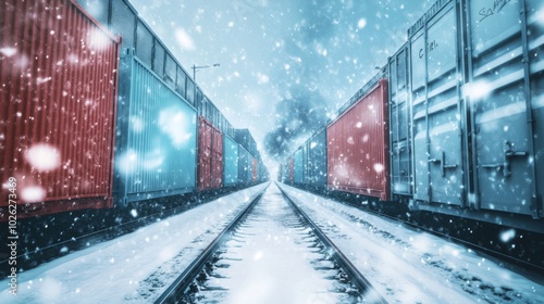 a long freight train loaded with containers