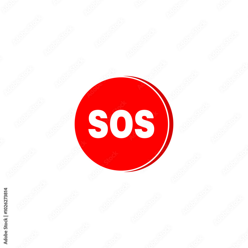 SOS distress signal icon isolated on white background. SOS distress signal icon isolated on white background.