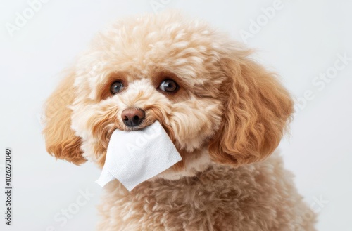 Pet dander in the air, causing sneezing and eye irritation in a person, indoor allergy focus photo