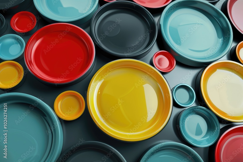 Set of abstract 3D liquid fluid circles yellow mustard, green mint, red, blue color beautiful background with halftone texture. Set of abstract 3D liquid fluid circles yellow mustard, green mint, red, blue color beautiful background with halftone texture.