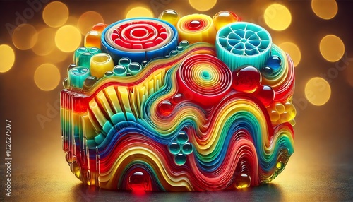 Jelly art cake