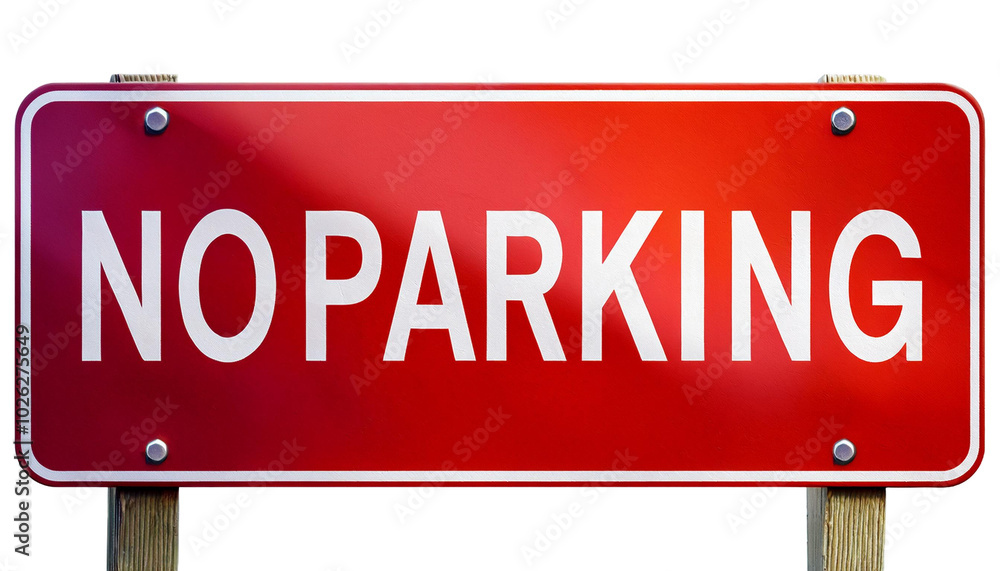 No Parking Sign on transparent background No Parking Sign on transparent background