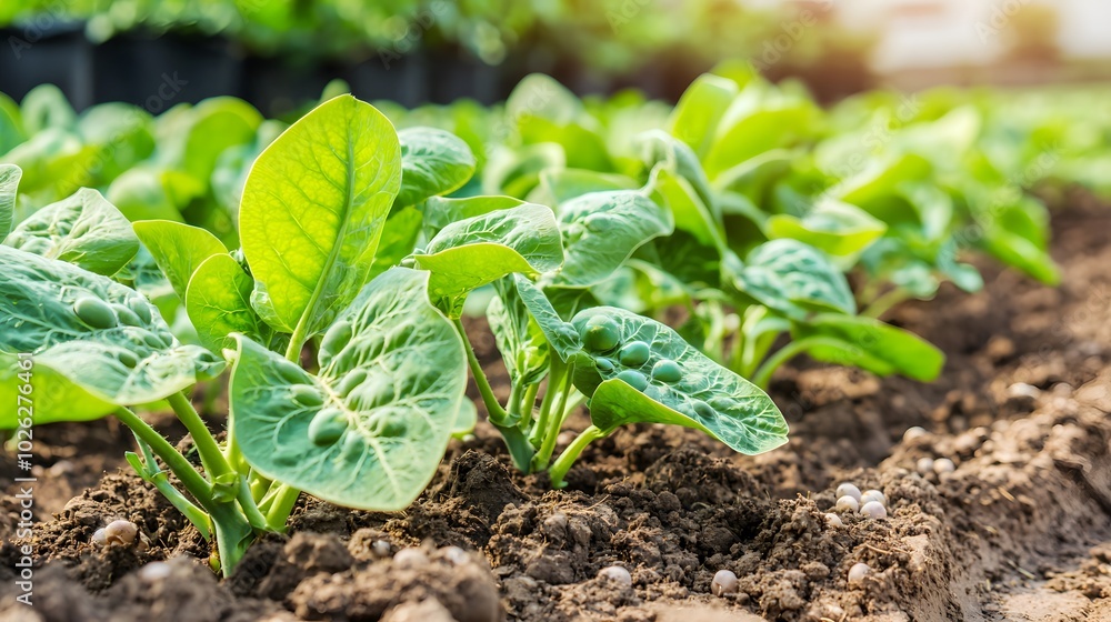 Pea Crop Rotation: A field transitioning from peas to another crop, maintaining soil health. Pea Crop Rotation: A field transitioning from peas to another crop, maintaining soil health.