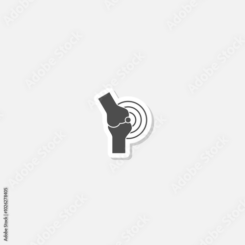  Joint Pain Icon sticker isolated on gray background