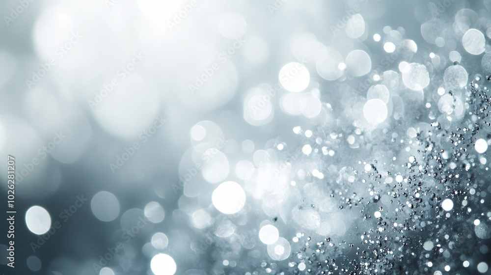 White and Grey Bokeh Lights Blurred Background for Winter Holidays White and Grey Bokeh Lights Blurred Background for Winter Holidays