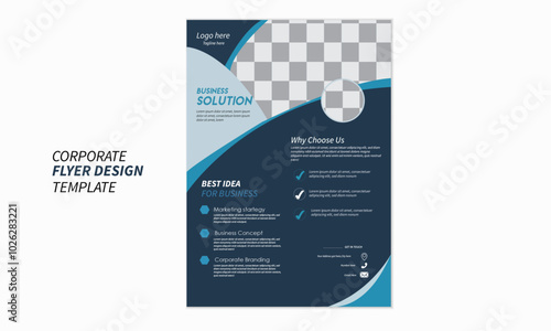 Corporate business flyer design template , Modern brochure flyer design template