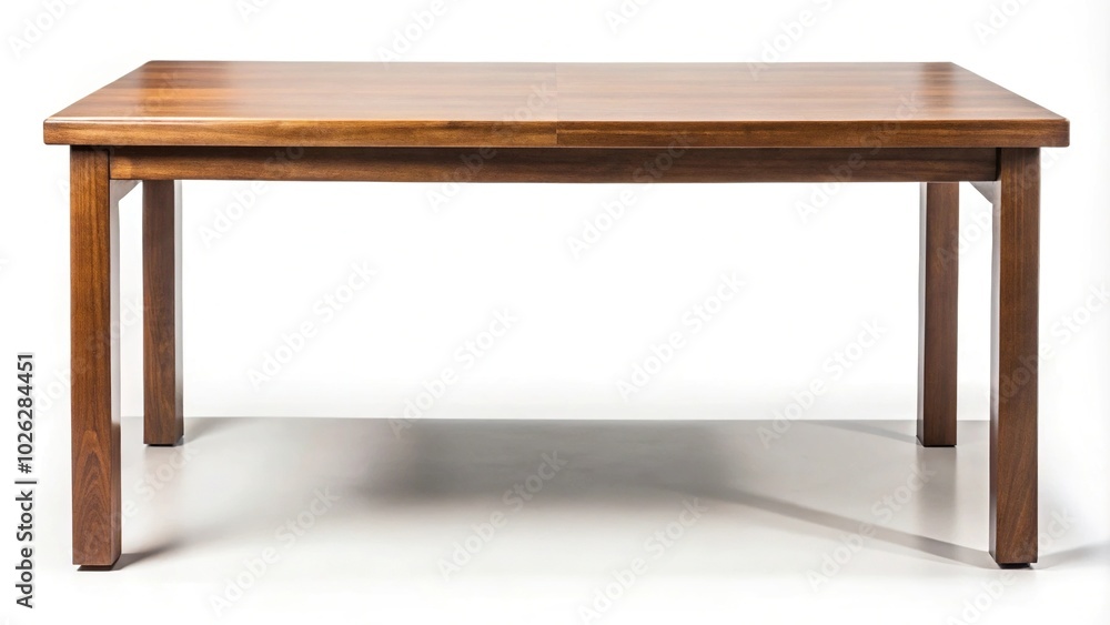 Modern brown wooden table isolated on white background Modern brown wooden table isolated on white background