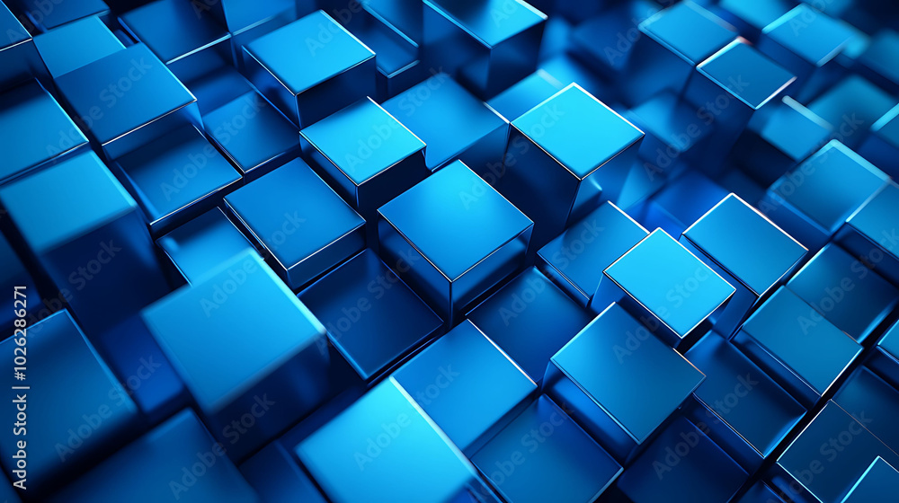 Abstract blue cubes background. Abstract blue cubes background.