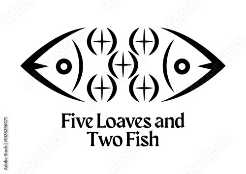 Five loaves and two fishes icon