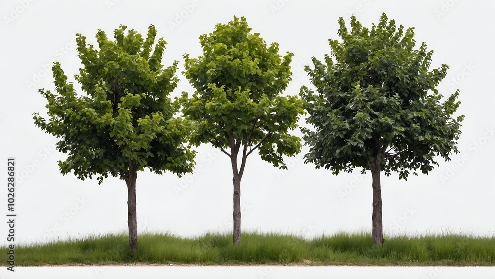 Set of few middle summer street young trees isolated png on a white background perfectly cutout
Set of few middle summer street young trees isolated png on a white background perfectly cutout