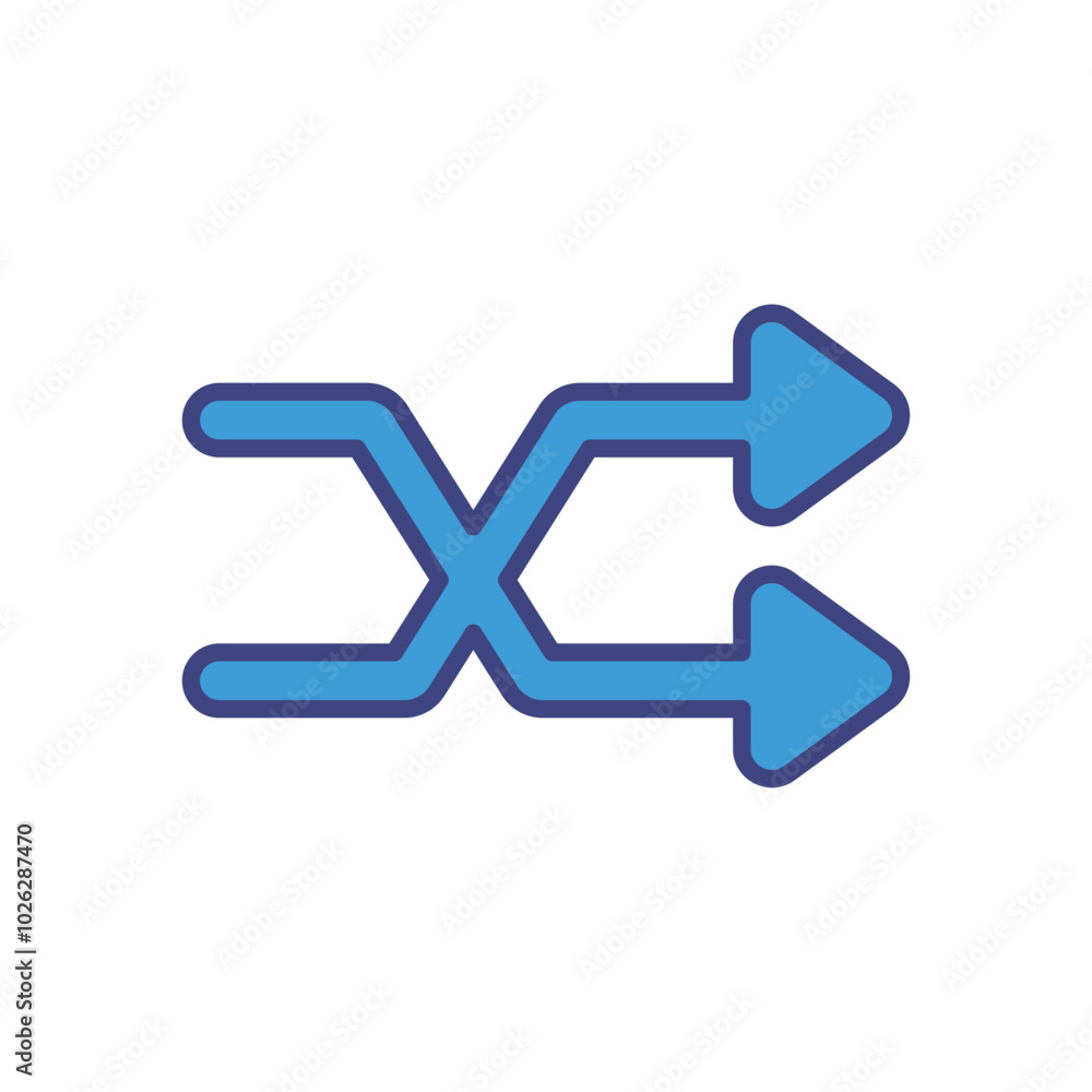 Shuffle icons vector stock illustration. Shuffle icons vector stock illustration.