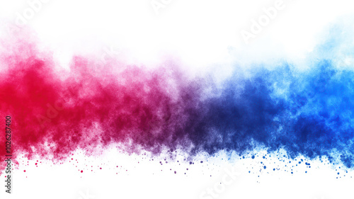 USA Flag Watercolor Illustration on White