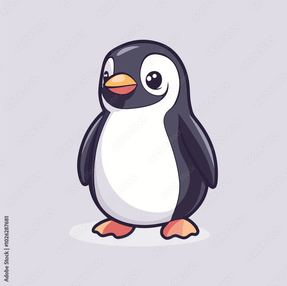 Cute Penguin cartoon in isolated background vector illustration Cute Penguin cartoon in isolated background vector illustration