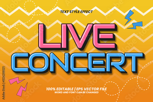 Live Concert Text Effect Editable Y2K Style