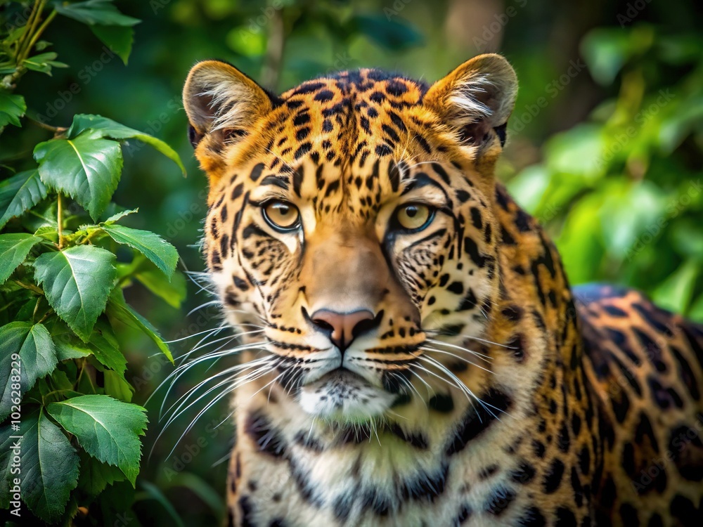 Amur Leopard Stealthily Navigating Dense Thicket in Wild Nature Photography Amur Leopard Stealthily Navigating Dense Thicket in Wild Nature Photography