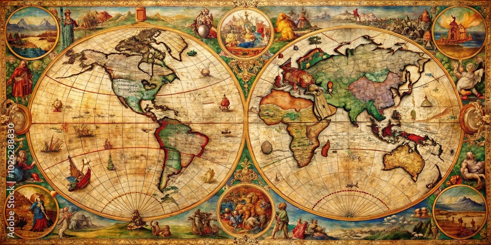 Ancient World Map Panorama: A Stunning Visualization of Geography and Culture Through Time Ancient World Map Panorama: A Stunning Visualization of Geography and Culture Through Time