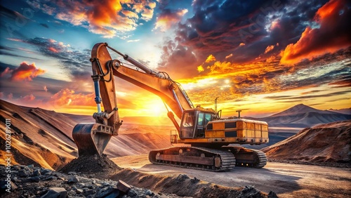 Wallpaper Mural Autonomous Mining Technologies: Robotic Digging in Action with Advanced AI Solutions Torontodigital.ca