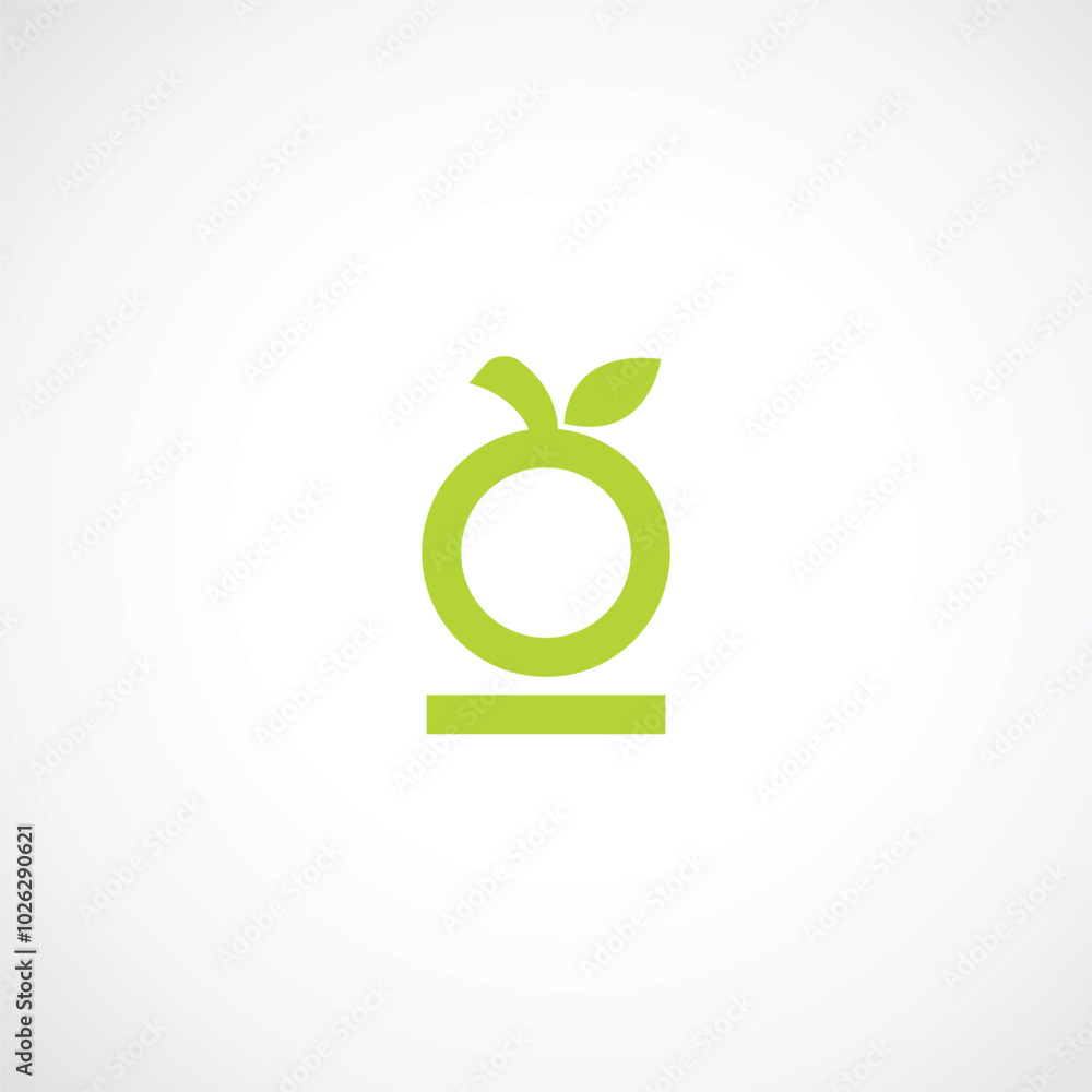 Creative letter O leaf vector design on white background Creative letter O leaf vector design on white background