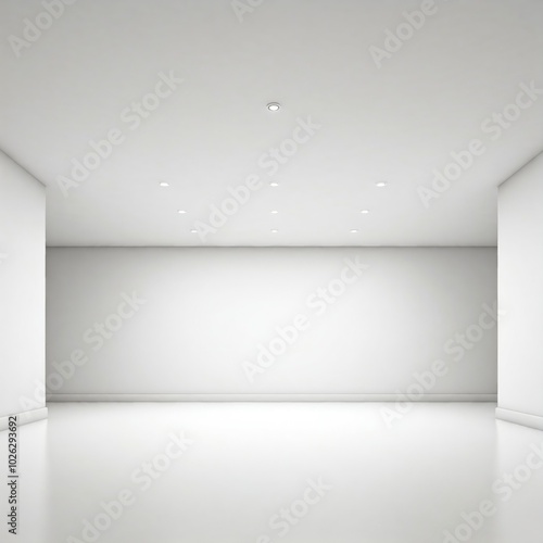 Wallpaper Mural empty white room with white wall Torontodigital.ca