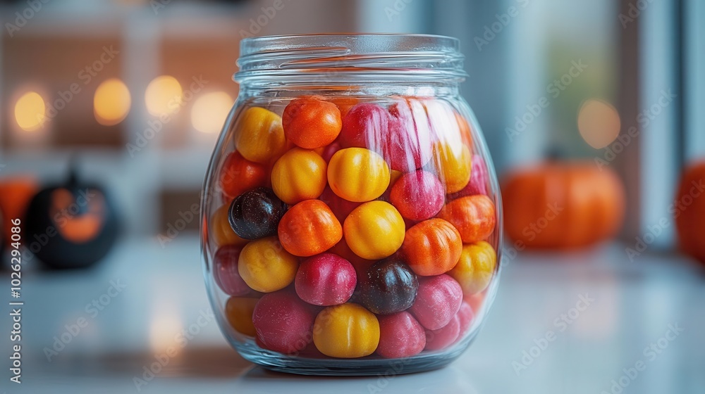 homemade halloween candy displayed in a spooky jar set against a clean white background evoking festive fun and creativity for the halloween season homemade halloween candy displayed in a spooky jar set against a clean white background evoking festive fun and creativity for the halloween season