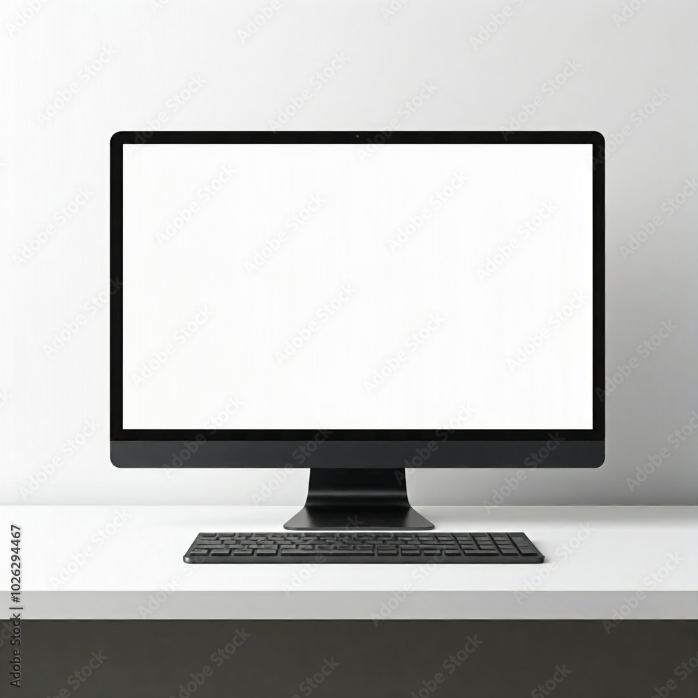 lcd monitor mockup isolated on white lcd monitor mockup isolated on white