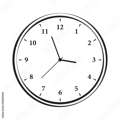 clock icon white, clock icon vector Classic design wall clock. Analog clock. Vector