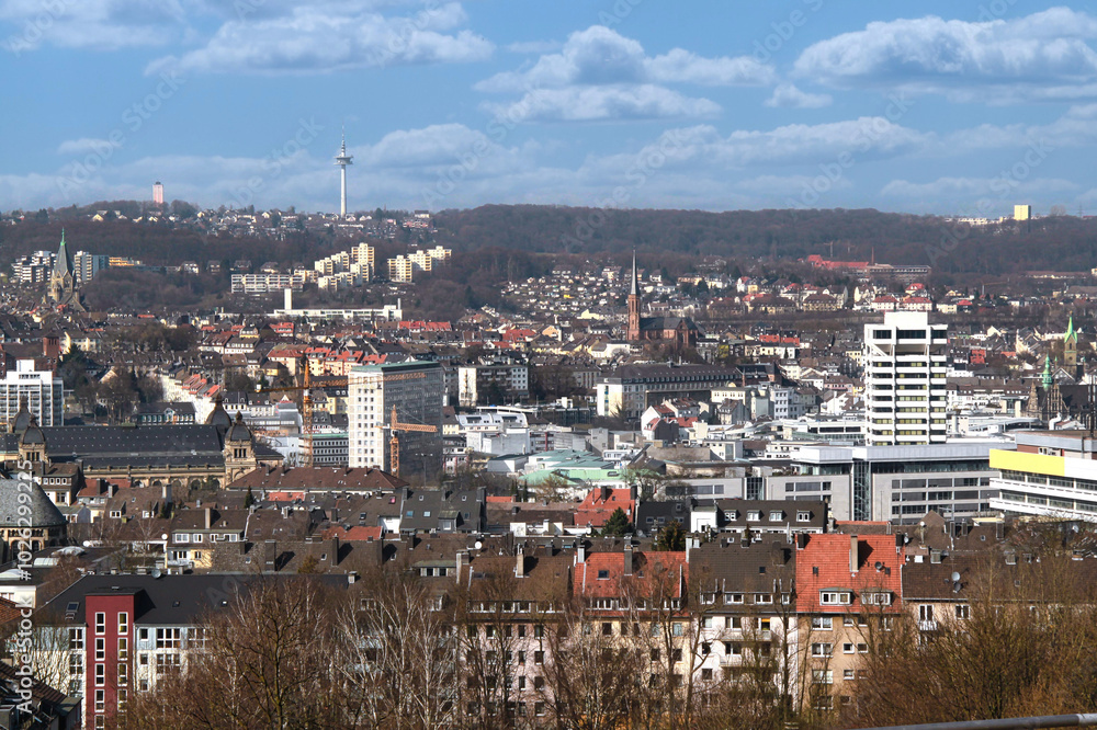 Wuppertal, Blick über die Innenstadt von Elberfeld Wuppertal, Blick über die Innenstadt von Elberfeld
