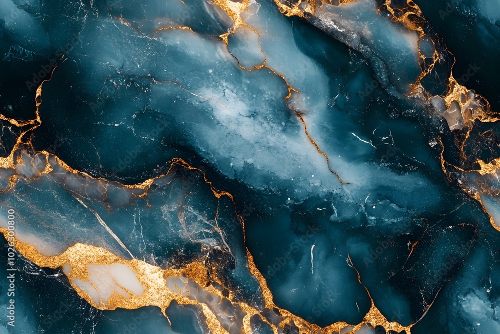 Seamless Pattern of Blue and gold marble patterned wall Seamless Pattern of Blue and gold marble patterned wall