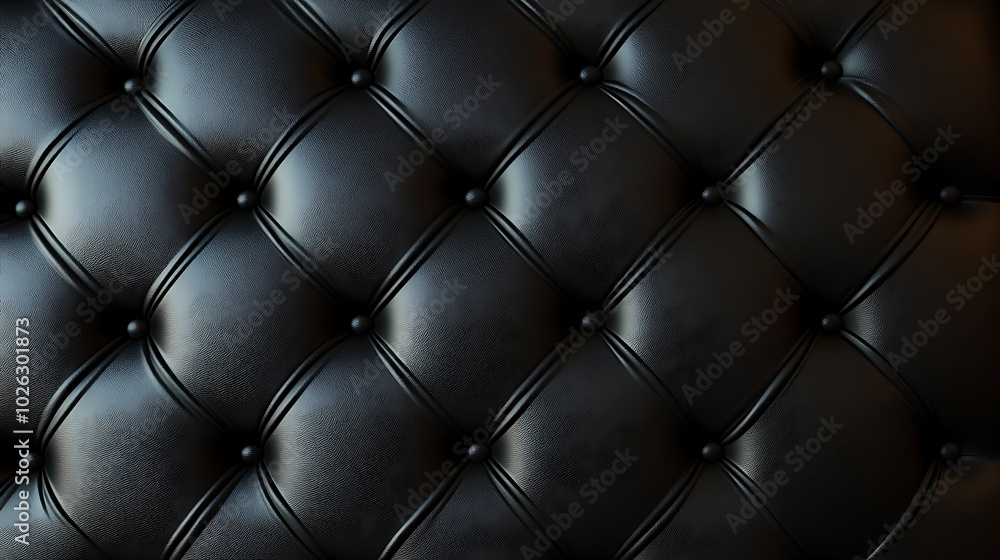 Elegant black leather tufted texture with deep buttons, perfect for luxury backgrounds, upholstery, and interior design projects. Elegant black leather tufted texture with deep buttons, perfect for luxury backgrounds, upholstery, and interior design projects.