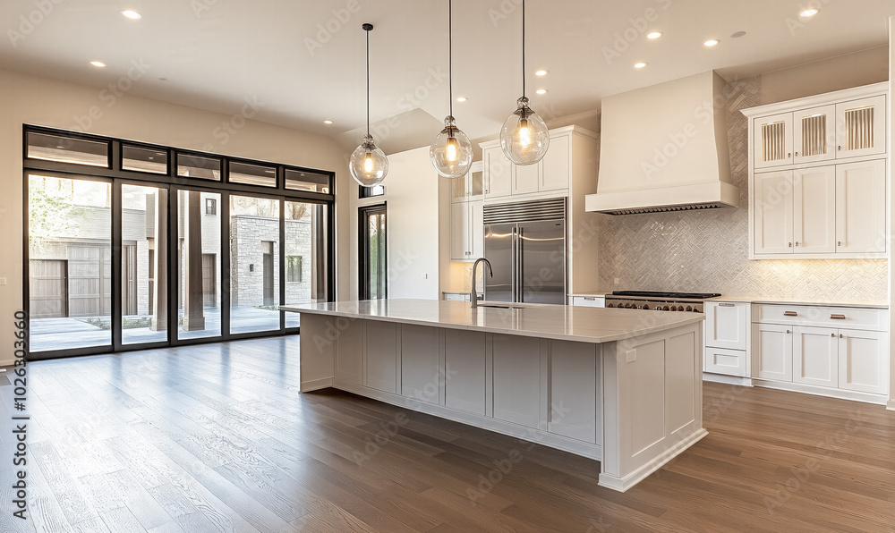 A modern simple interior of Kitchen A modern simple interior of Kitchen