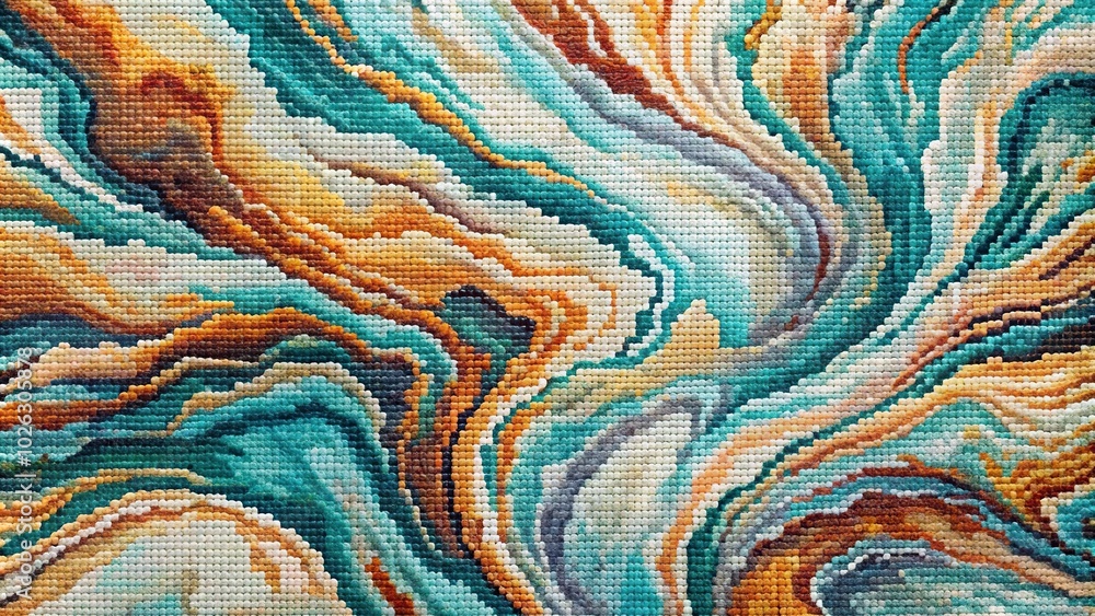 Modern futuristic cross stitch marble background with multicolor dynamic pattern Modern futuristic cross stitch marble background with multicolor dynamic pattern